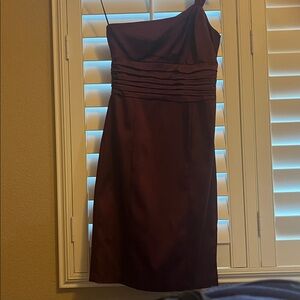 Jax Maroon Satin Dress